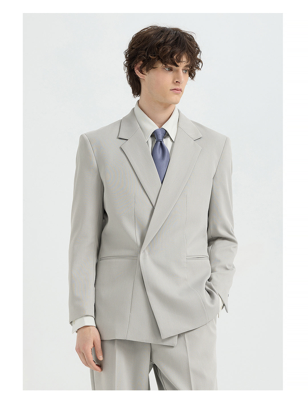 Fashion 2 Pieces Mens Suit Flat Notch Lapel Tuxedos For Wedding (Blazer+Pants) mens event wear