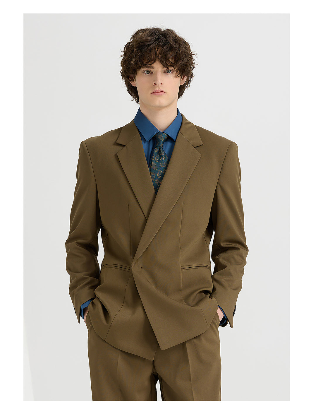 Fashion 2 Pieces Mens Suit Flat Notch Lapel Tuxedos For Wedding (Blazer+Pants) mens event wear