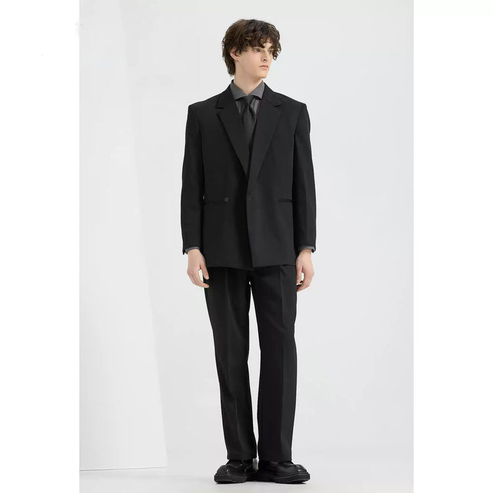Fashion 2 Pieces Mens Suit Flat Notch Lapel Tuxedos For Wedding (Blazer+Pants) mens event wear