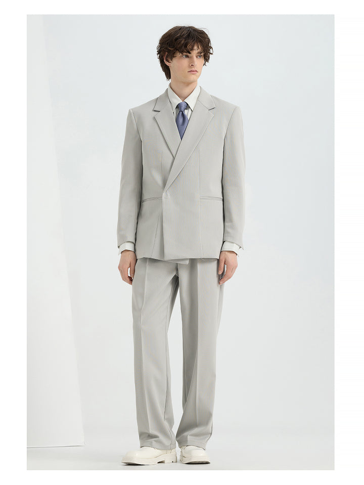 Fashion 2 Pieces Mens Suit Flat Notch Lapel Tuxedos For Wedding (Blazer+Pants) mens event wear