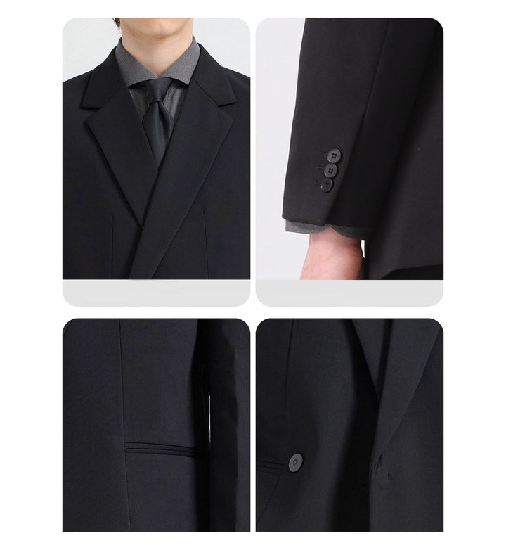 Fashion 2 Pieces Mens Suit Flat Notch Lapel Tuxedos For Wedding (Blazer+Pants) mens event wear
