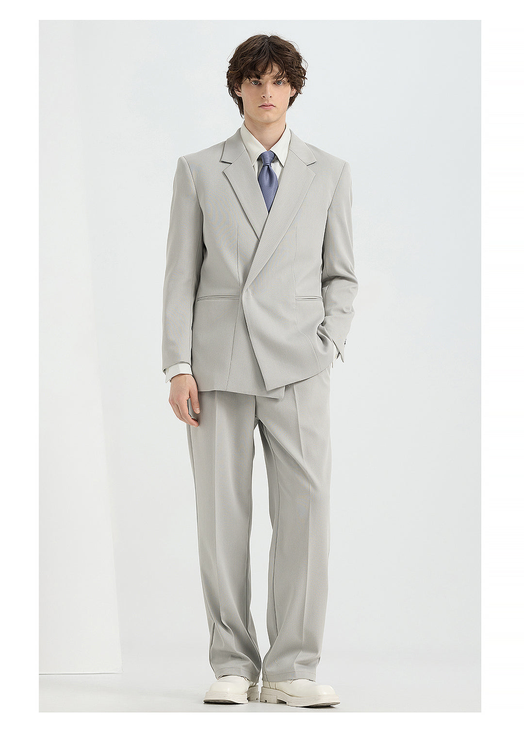 Fashion 2 Pieces Mens Suit Flat Notch Lapel Tuxedos For Wedding (Blazer+Pants) mens event wear