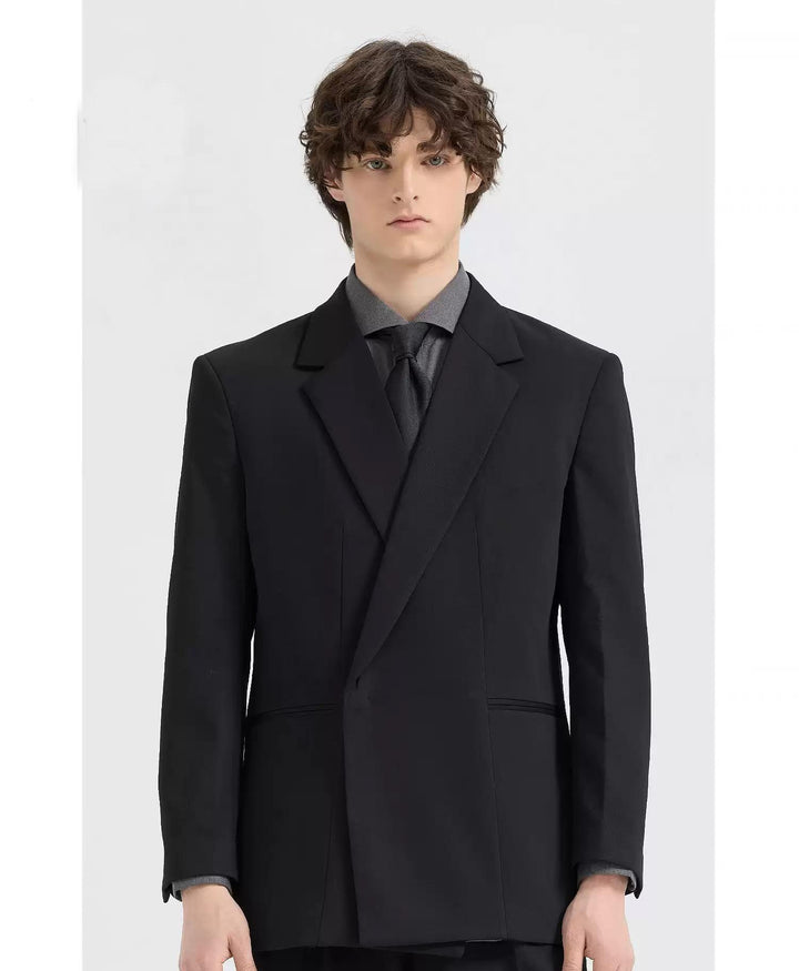 Fashion 2 Pieces Mens Suit Flat Notch Lapel Tuxedos For Wedding (Blazer+Pants) mens event wear