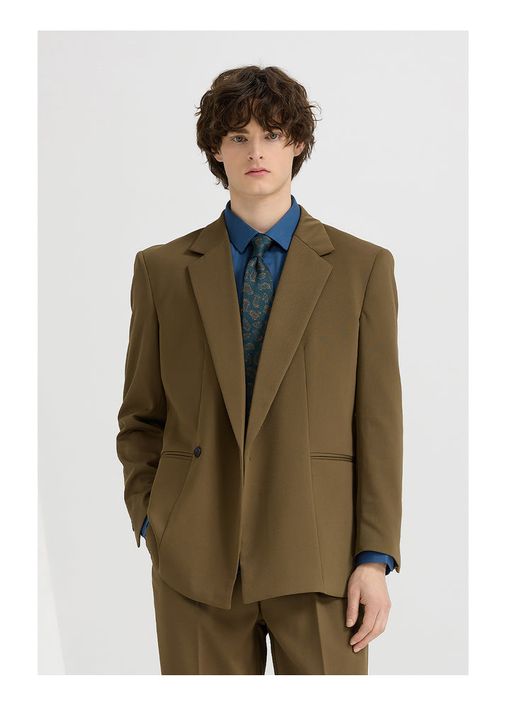 Fashion 2 Pieces Mens Suit Flat Notch Lapel Tuxedos For Wedding (Blazer+Pants) mens event wear