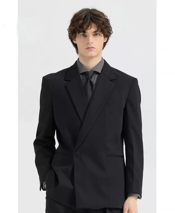 Fashion 2 Pieces Mens Suit Flat Notch Lapel Tuxedos For Wedding (Blazer+Pants) mens event wear