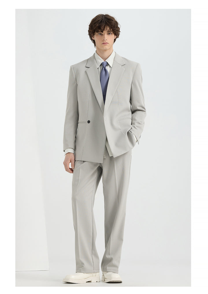 Fashion 2 Pieces Mens Suit Flat Notch Lapel Tuxedos For Wedding (Blazer+Pants) mens event wear
