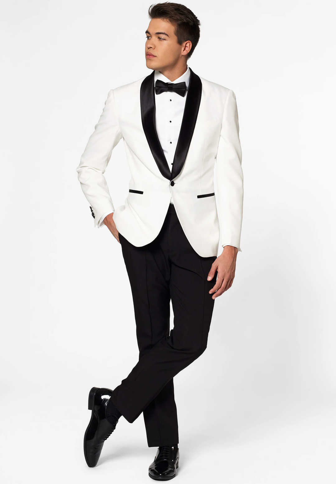 Fashion 2 Pieces Mens Suit Flat Shawl Lapel Tuxedos（Blazer+Pants） mens event wear