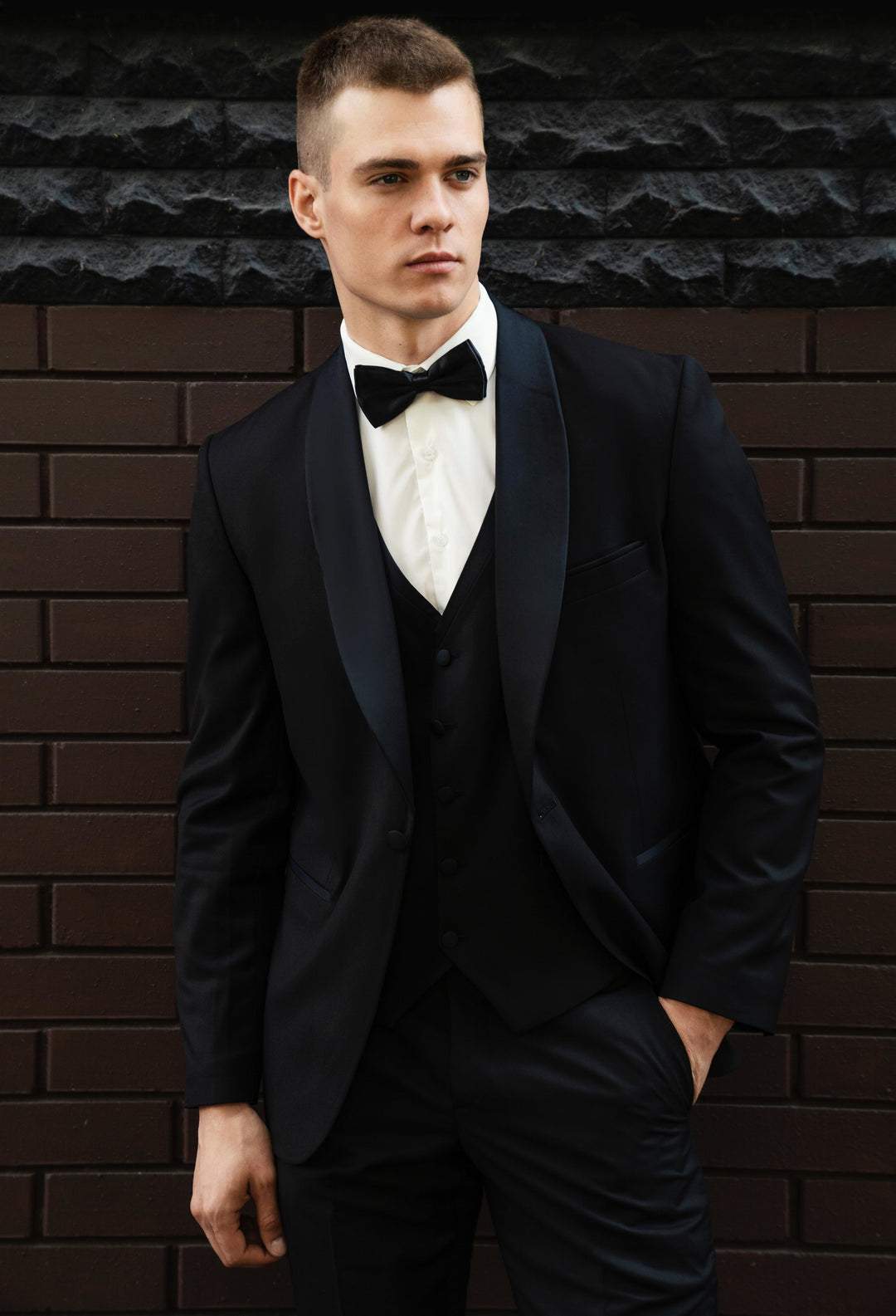 Fashion 3 Pieces Mens Patterned Suit Flat Shawl Lapel Tuxedos（Blazer+Vest+Pants） mens event wear