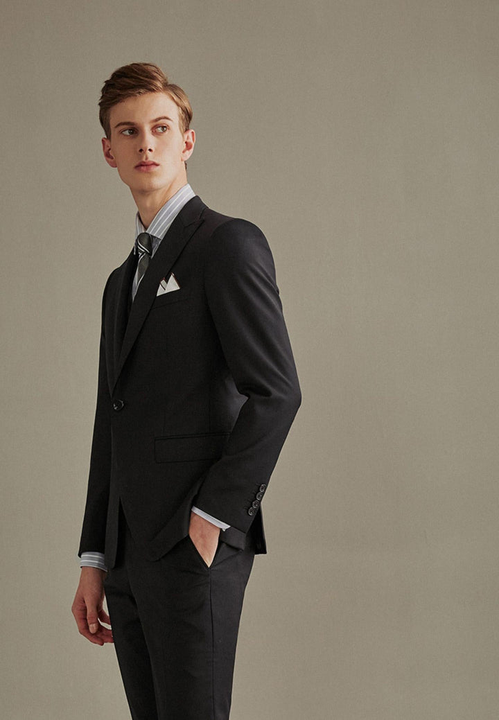 Fashion 3 Pieces Mens Suit Flat Notch Lapel Tuxedos (Blazer+vest+Pants) mens event wear