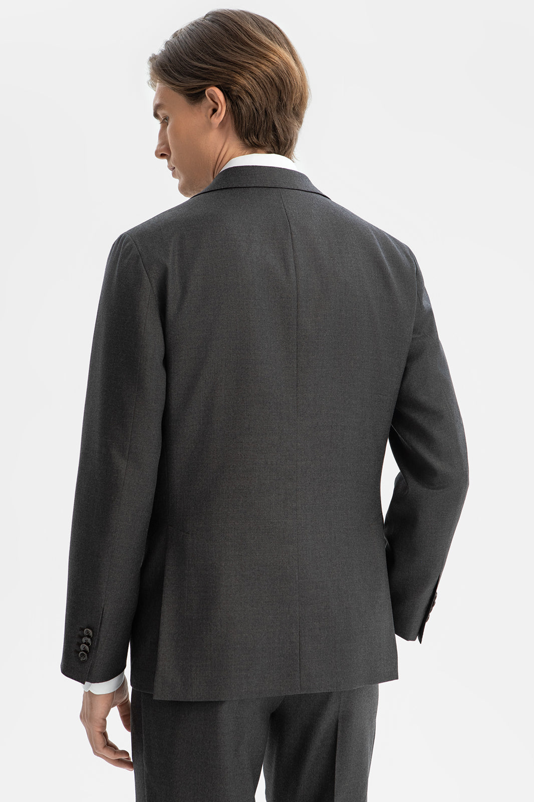 Fashion 3 Pieces Mens Suit Flat Notch Lapel Tuxedos (Blazer+vest+Pants) mens event wear