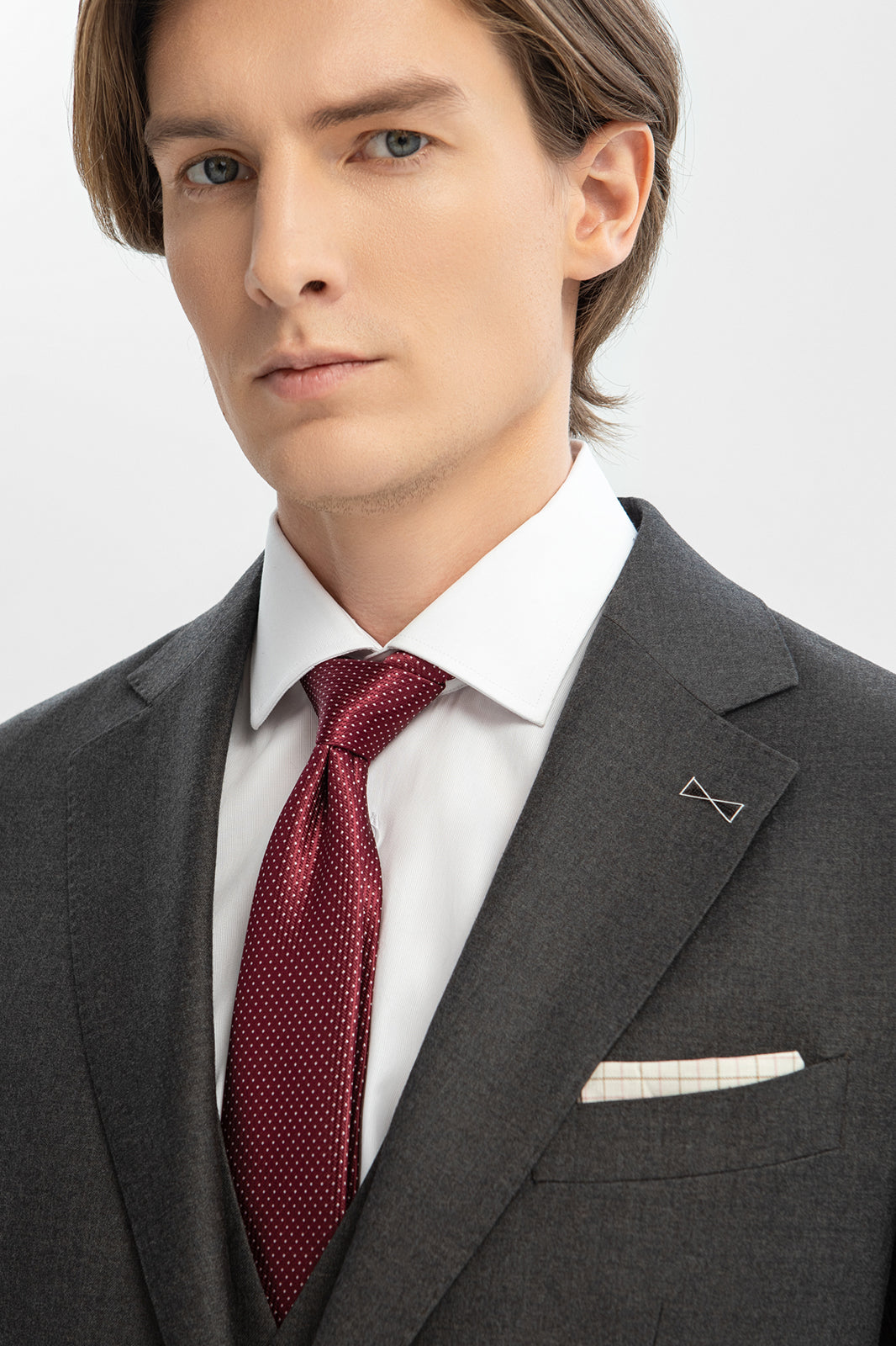 Fashion 3 Pieces Mens Suit Flat Notch Lapel Tuxedos (Blazer+vest+Pants) mens event wear
