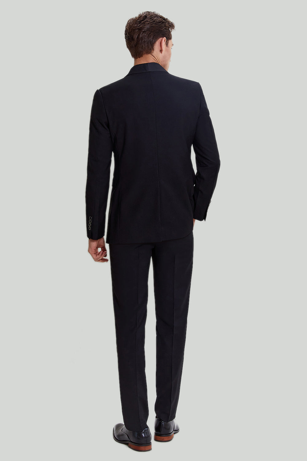Fashion 3 Pieces Mens Suit Flat Shawl Lapel Tuxedos (Blazer+vest+Pants) mens event wear