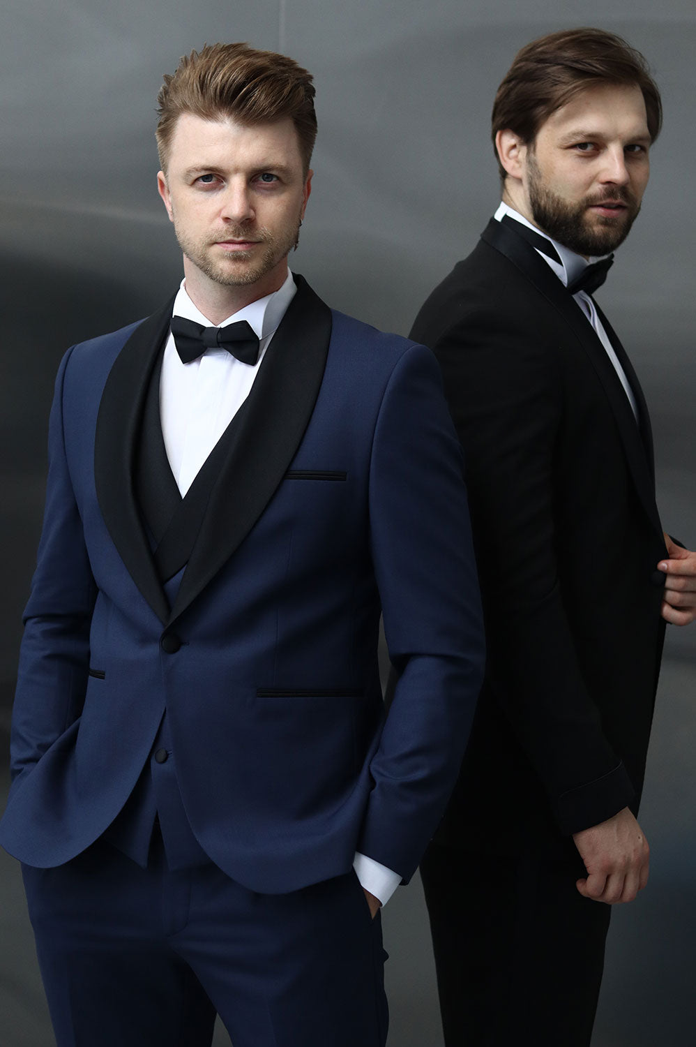 Fashion 3 Pieces Mens Suit Flat Shawl Lapel Tuxedos (Blazer+vest+Pants) mens event wear