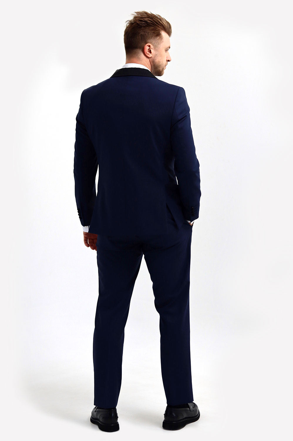 Fashion 3 Pieces Mens Suit Flat Shawl Lapel Tuxedos (Blazer+vest+Pants) mens event wear