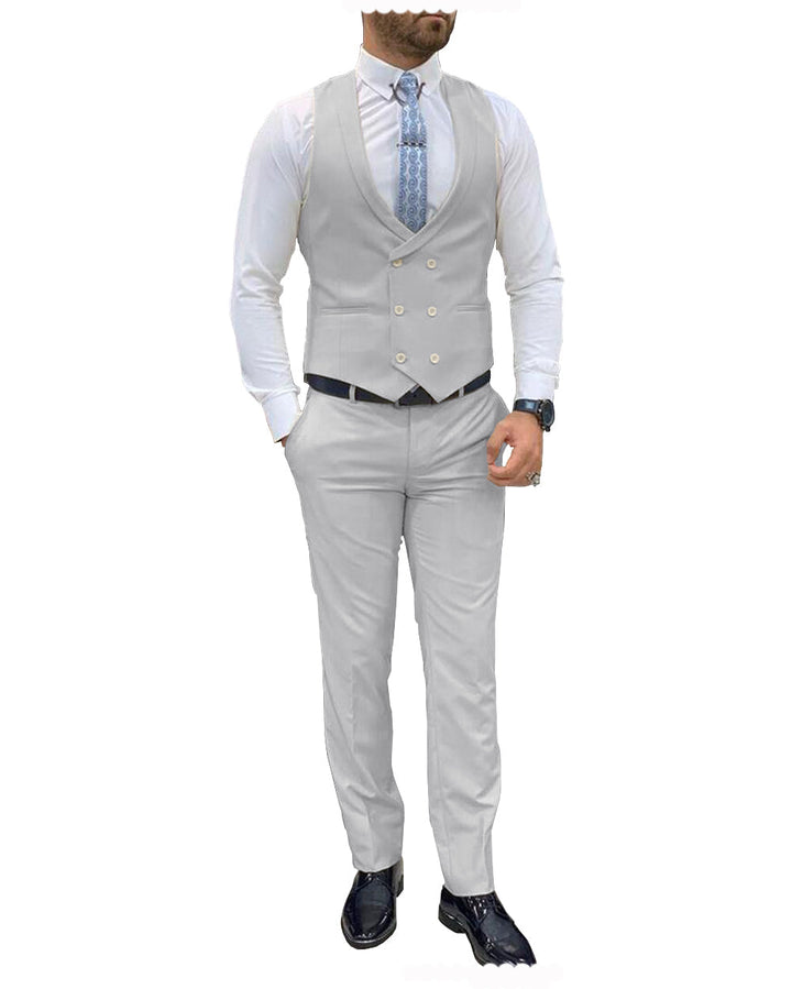 Fashion Double Breasted 2 pieces Mens Suit For Wedding (Vest+Pants) mens event wear