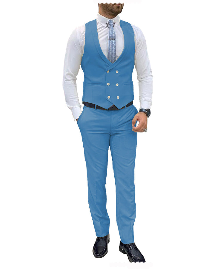 Fashion Double Breasted 2 pieces Mens Suit For Wedding (Vest+Pants) mens event wear