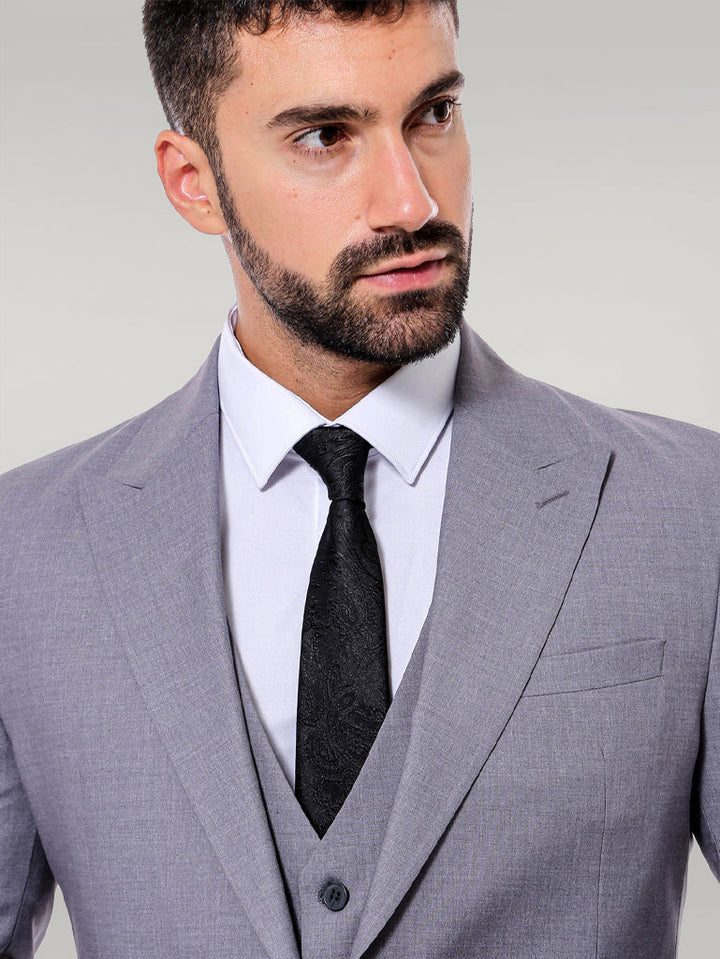 Fashion Men's 3 Pieces Flat Notch Lapel Tuxedos For Party (Blazer+vest+Pants) mens event wear