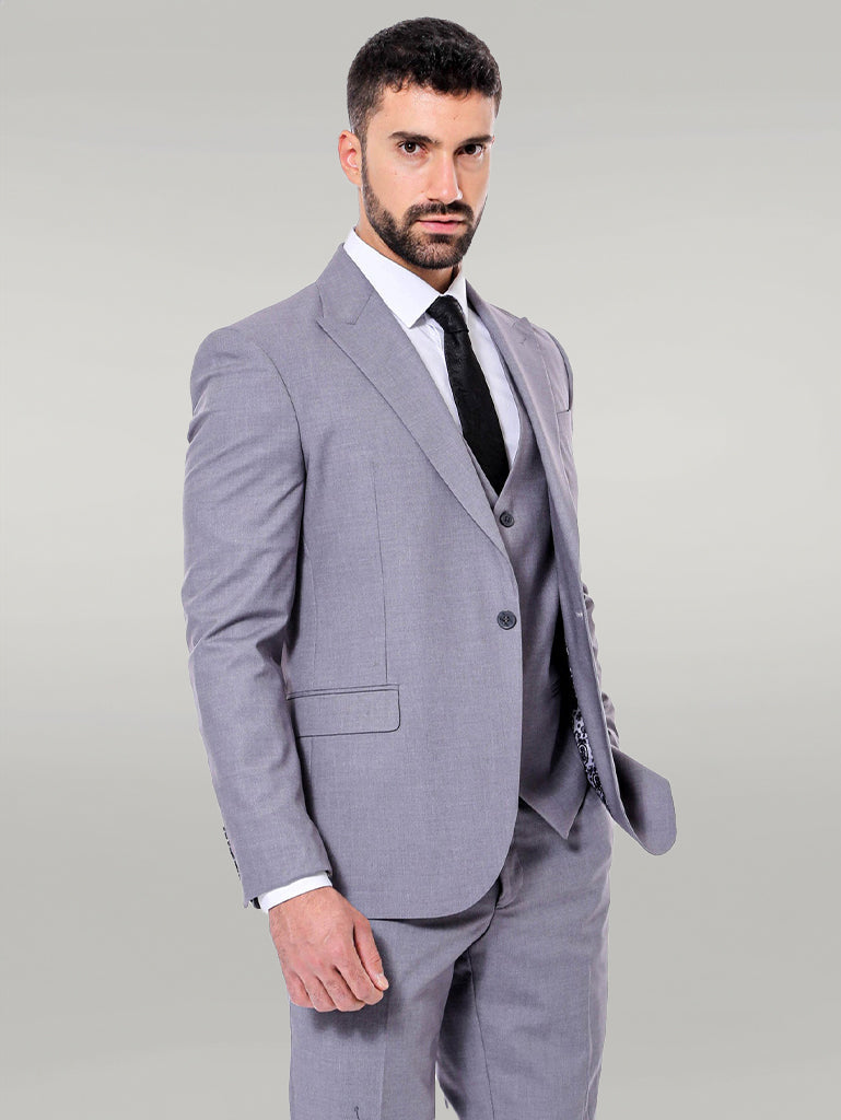 Fashion Men's 3 Pieces Flat Notch Lapel Tuxedos For Party (Blazer+vest+Pants) mens event wear