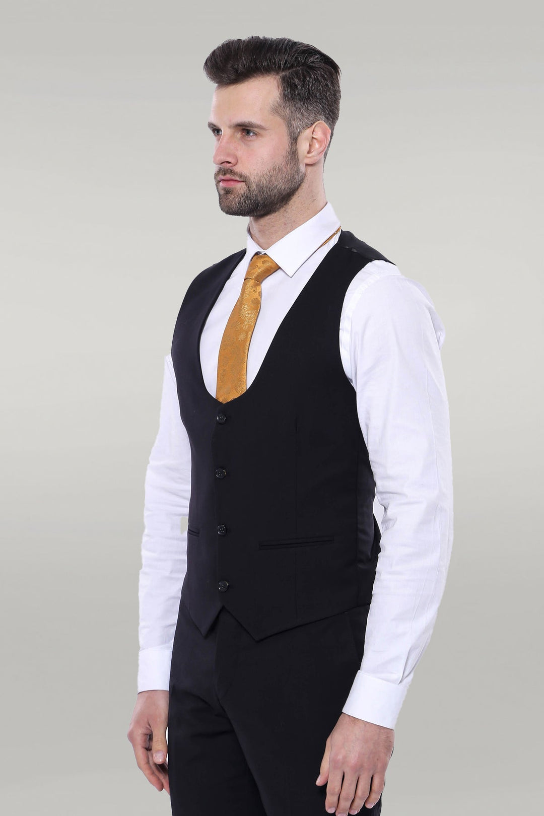 Fashion Men's 3 Pieces Flat Notch Lapel Tuxedos For Party (Blazer+vest+Pants) mens event wear