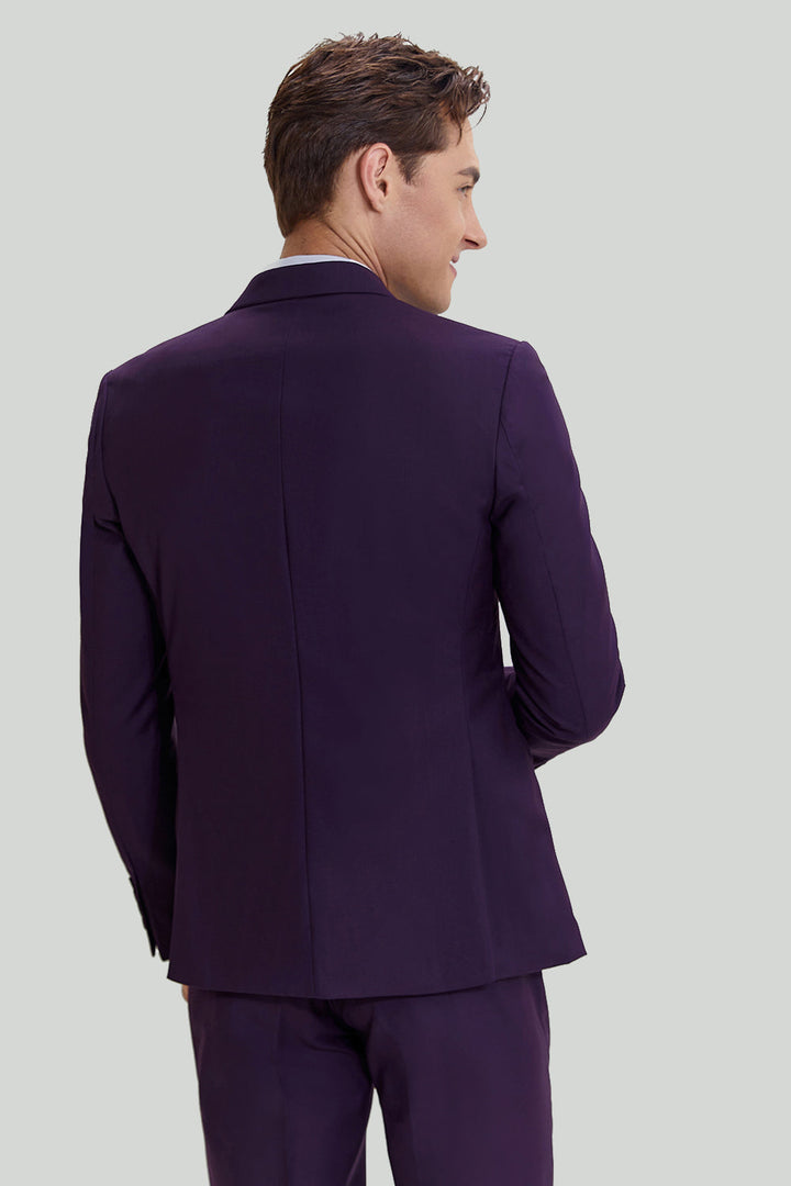 Fashion Men's 3 Pieces Flat Notch Lapel Tuxedos For Party (Blazer+vest+Pants) mens event wear