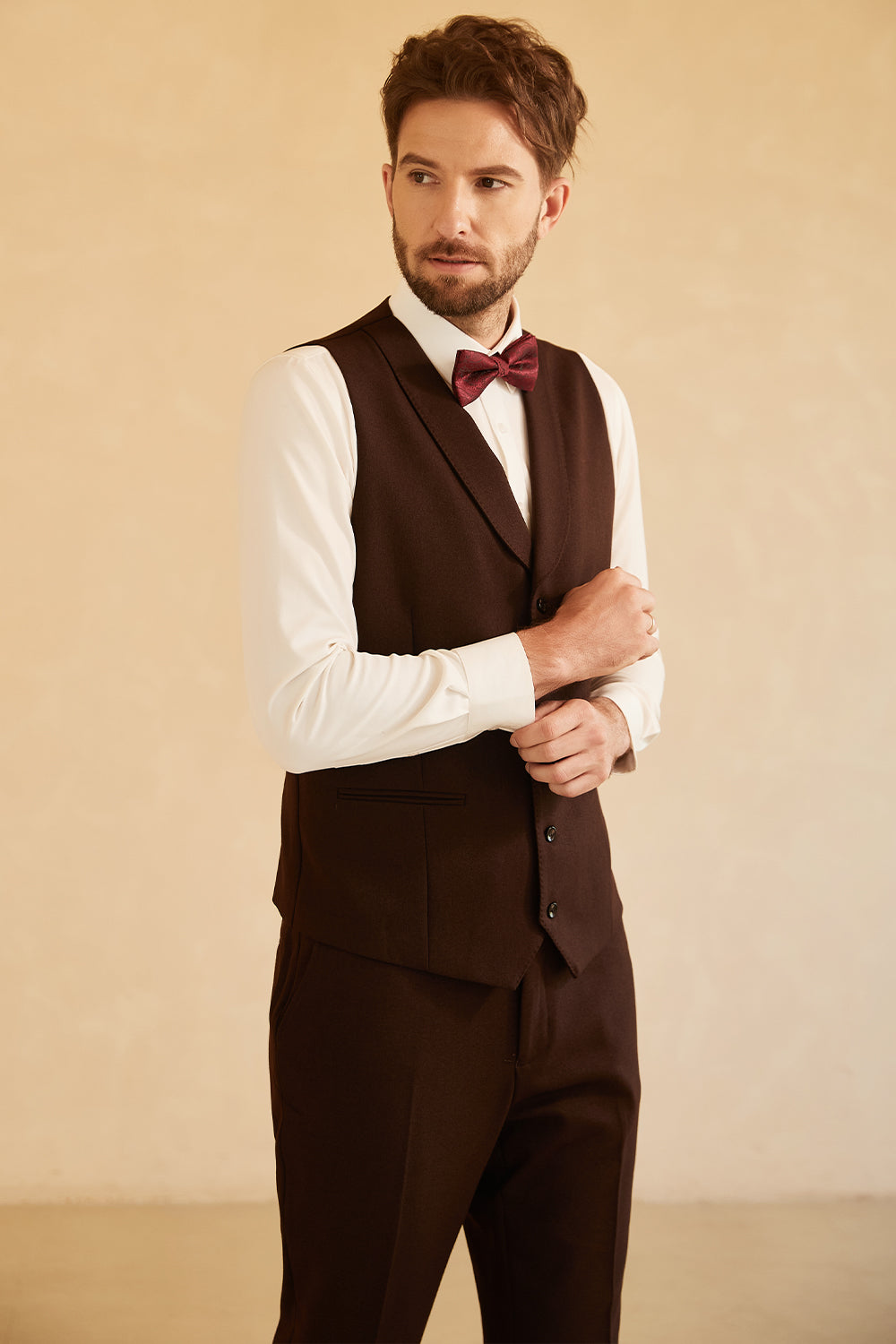 Fashion Men's 3 Pieces Flat Notch Lapel Tuxedos For Party (Blazer+vest+Pants) mens event wear
