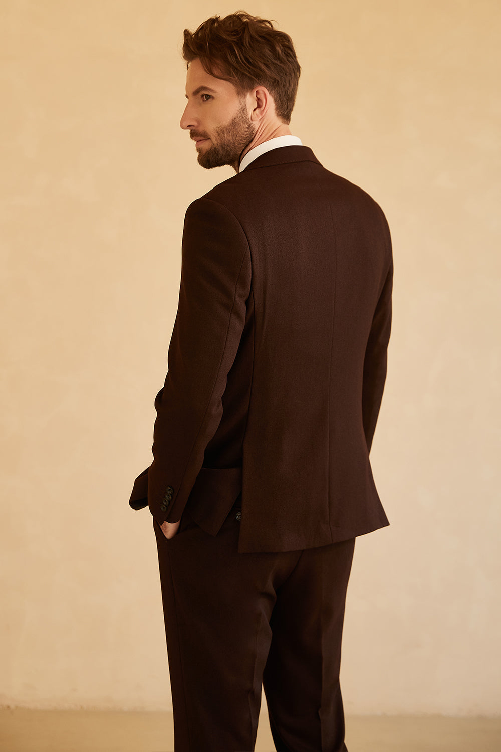 Fashion Men's 3 Pieces Flat Notch Lapel Tuxedos For Party (Blazer+vest+Pants) mens event wear