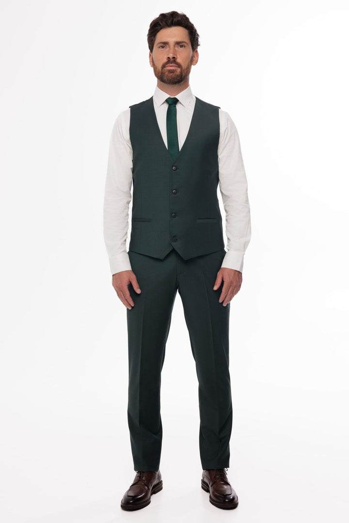 Fashion Men's 3 Pieces Flat Notch Lapel Tuxedos For Party (Blazer+vest+Pants) mens event wear