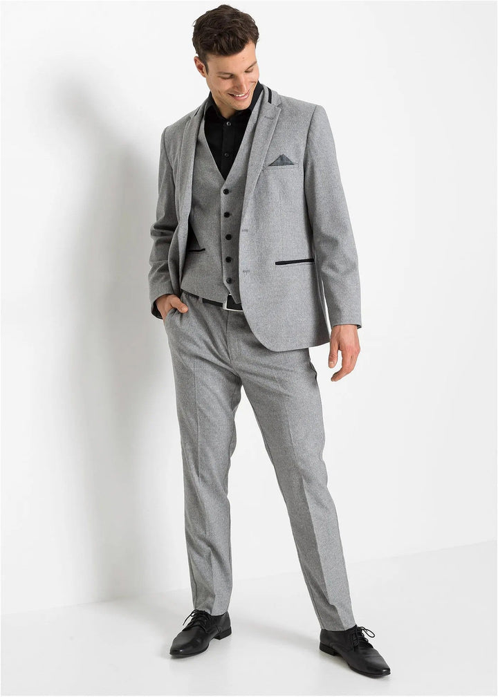 Fashion Men's 3 Pieces Flat Notch Lapel Tuxedos For Party (Blazer+vest+Pants) mens event wear