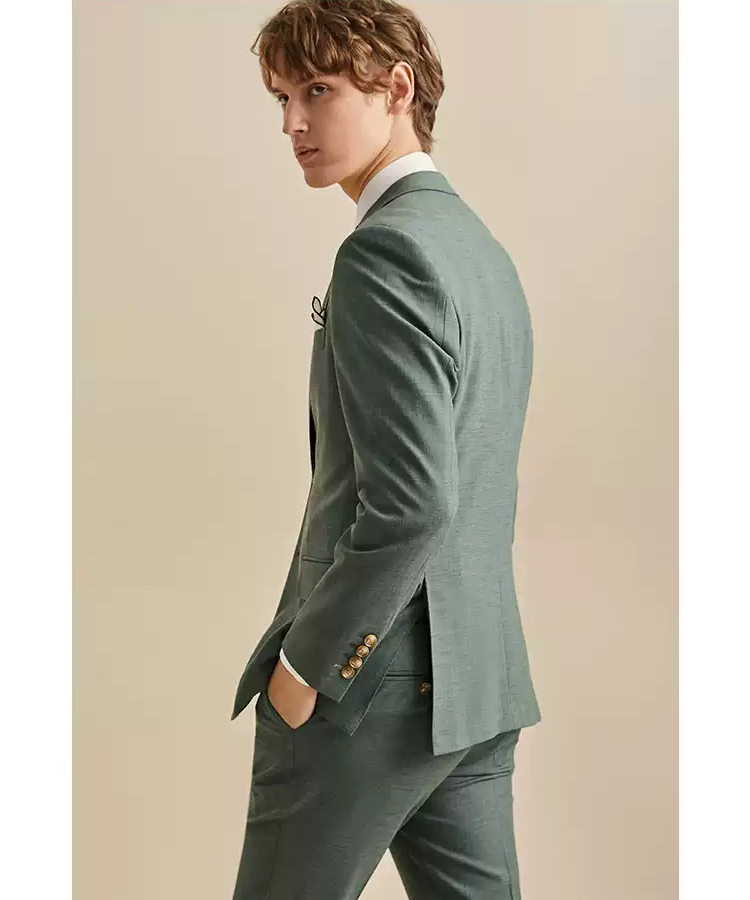 Fashion Men's 3 Pieces Flat Peak Lapel Tuxedos For Party (Blazer+vest+Pants) mens event wear