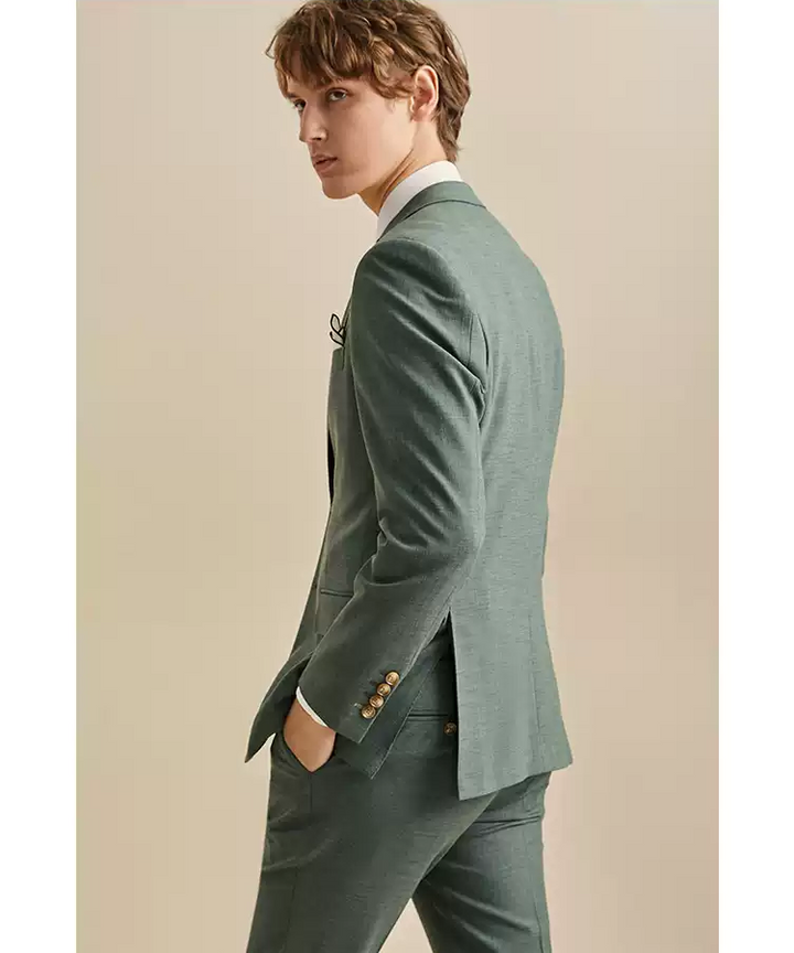 Fashion Men's 3 Pieces Flat Peak Lapel Tuxedos For Party (Blazer+vest+Pants) mens event wear