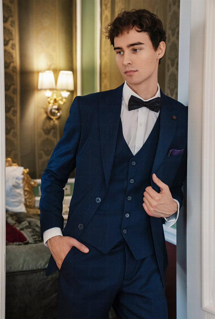 Fashion Men's 3 Pieces Flat Peak Lapel Tuxedos For Party (Blazer+vest+Pants) mens event wear