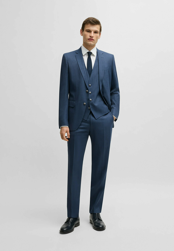 Fashion Men's 3 Pieces Flat Peak Lapel Tuxedos For Party (Blazer+vest+Pants) mens event wear