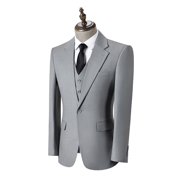 Fashion Men's 3 Pieces Flat Peak Lapel Tuxedos For Party (Blazer+vest+Pants) mens event wear