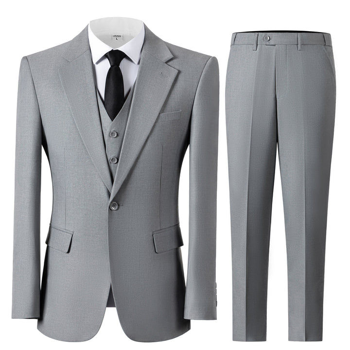 Fashion Men's 3 Pieces Flat Peak Lapel Tuxedos For Party (Blazer+vest+Pants) mens event wear