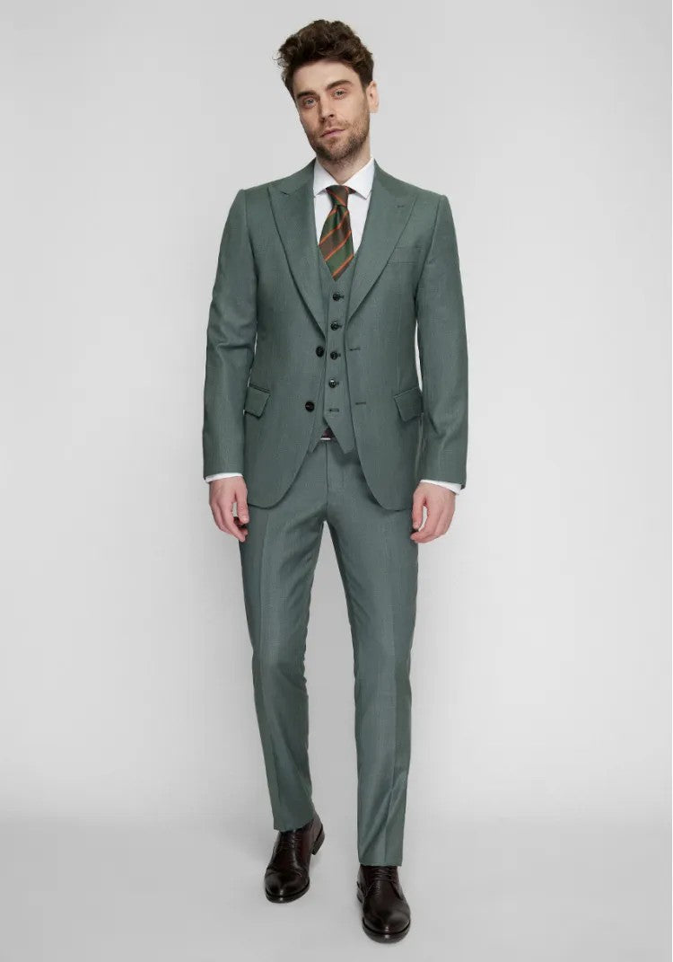 Fashion Men's 3 Pieces Flat Peak Lapel Tuxedos For Party (Blazer+vest+Pants) mens event wear