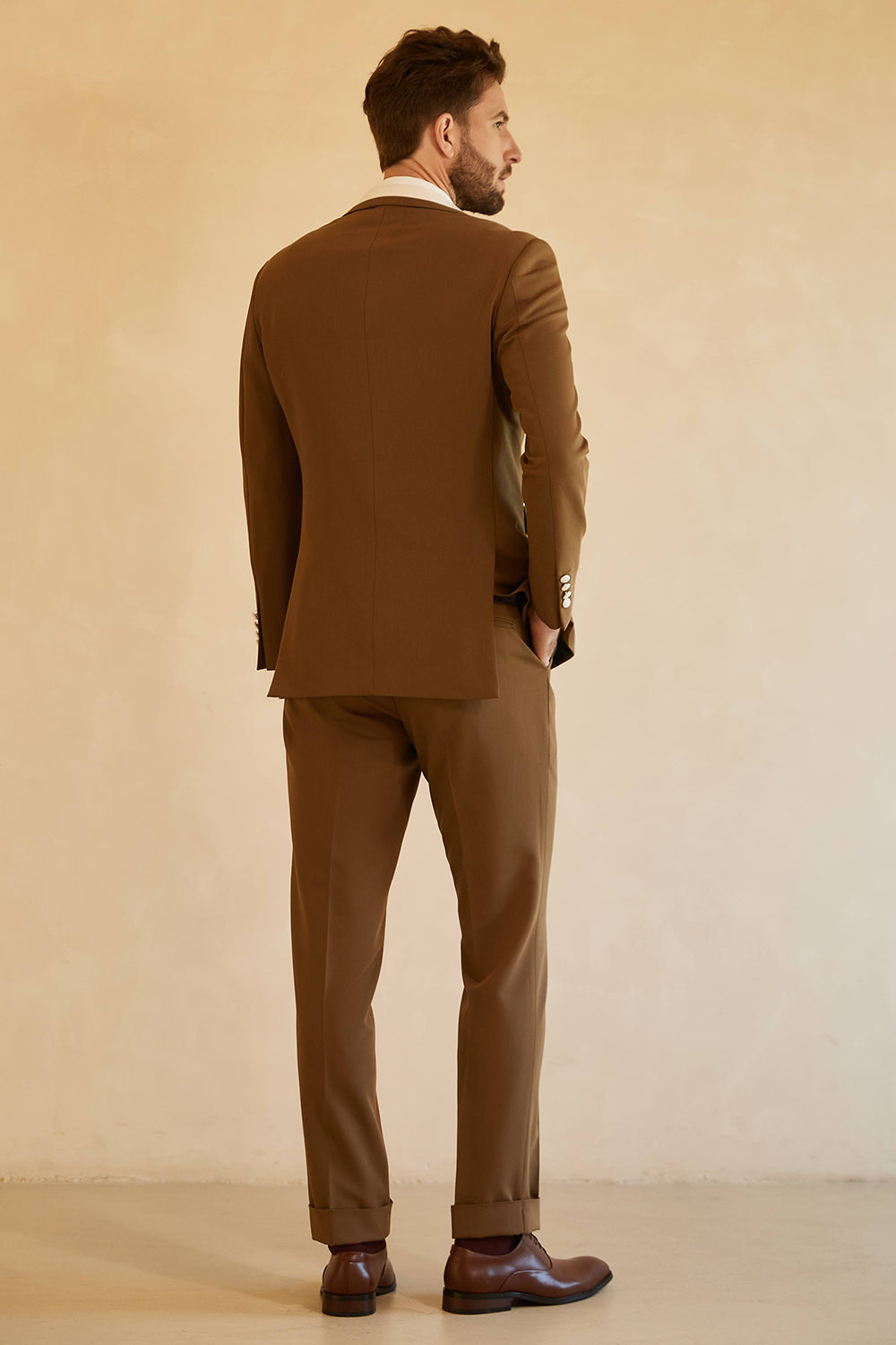Fashion Men's 3 Pieces Flat Peak Lapel Tuxedos For Party (Blazer+vest+Pants) mens event wear