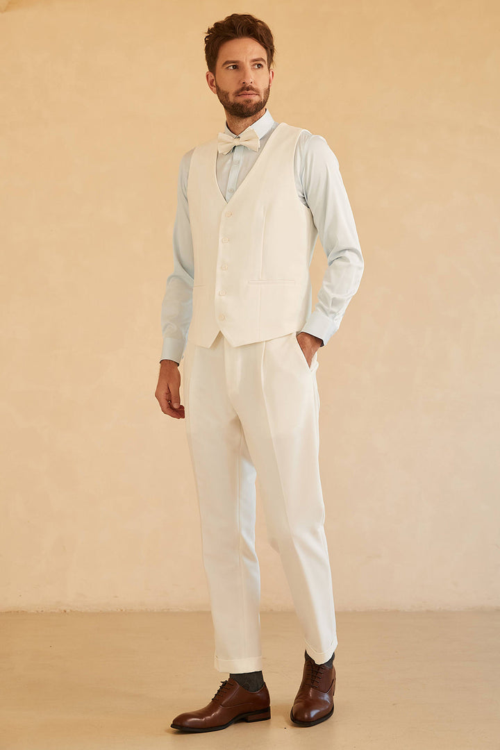 Fashion Men's 3 Pieces Flat Peak Lapel Tuxedos For Party (Blazer+vest+Pants) mens event wear