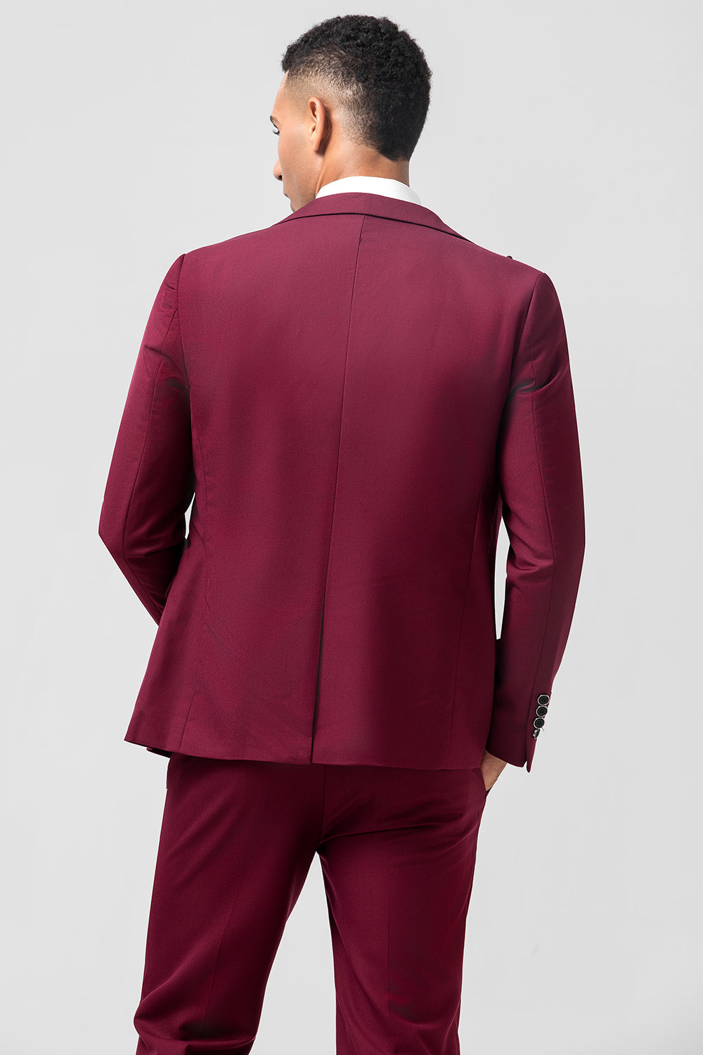Fashion Men's 3 Pieces Flat Peak Lapel Tuxedos For Party (Blazer+vest+Pants) mens event wear