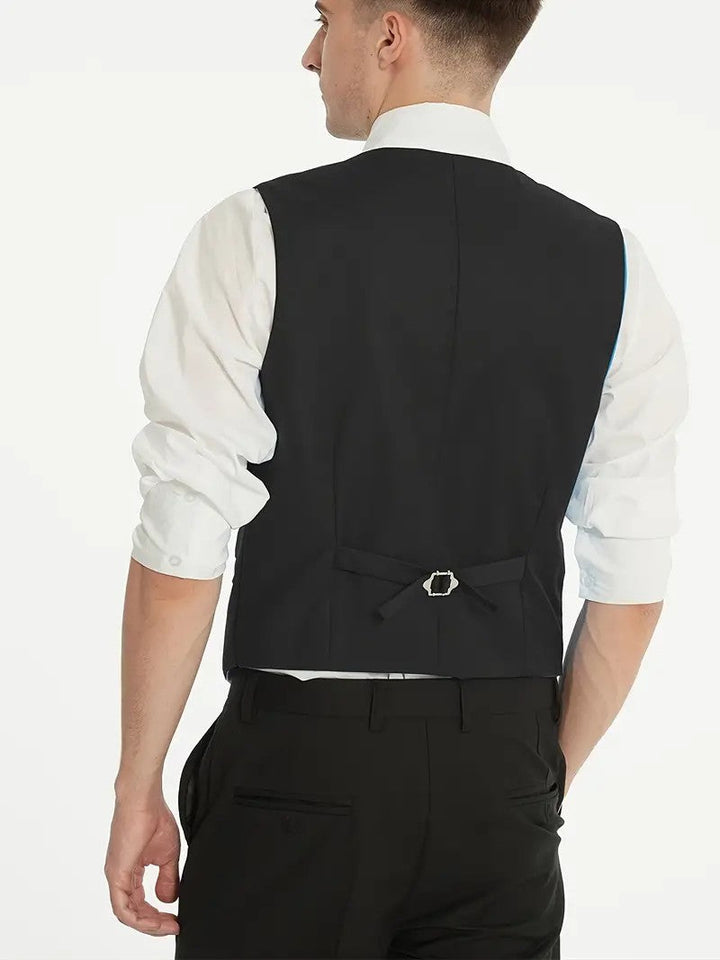 Fashion Men's 3 Pieces Mens Suit Peak Lapel Solid Tuxedos (Blazer+vest+Pants) mens event wear
