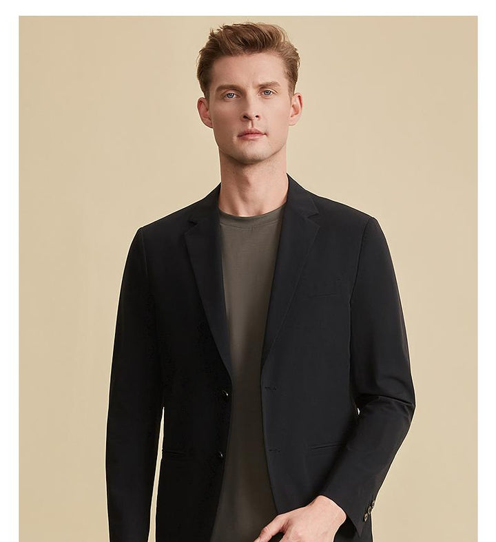 Fashion Men's Slim Fit Notch Lapel Flat Blazer mens event wear