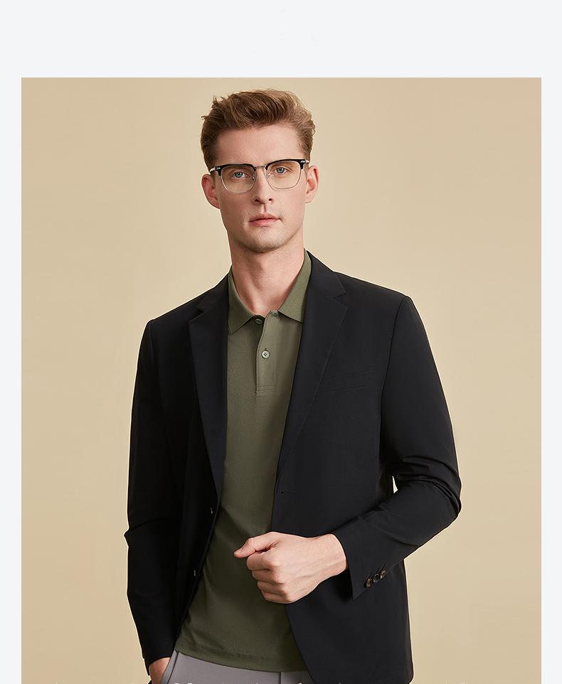 Fashion Men's Slim Fit Notch Lapel Flat Blazer mens event wear