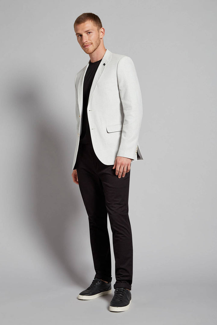 Fashion Men's Slim Fit Notch Lapel Flat Blazer mens event wear
