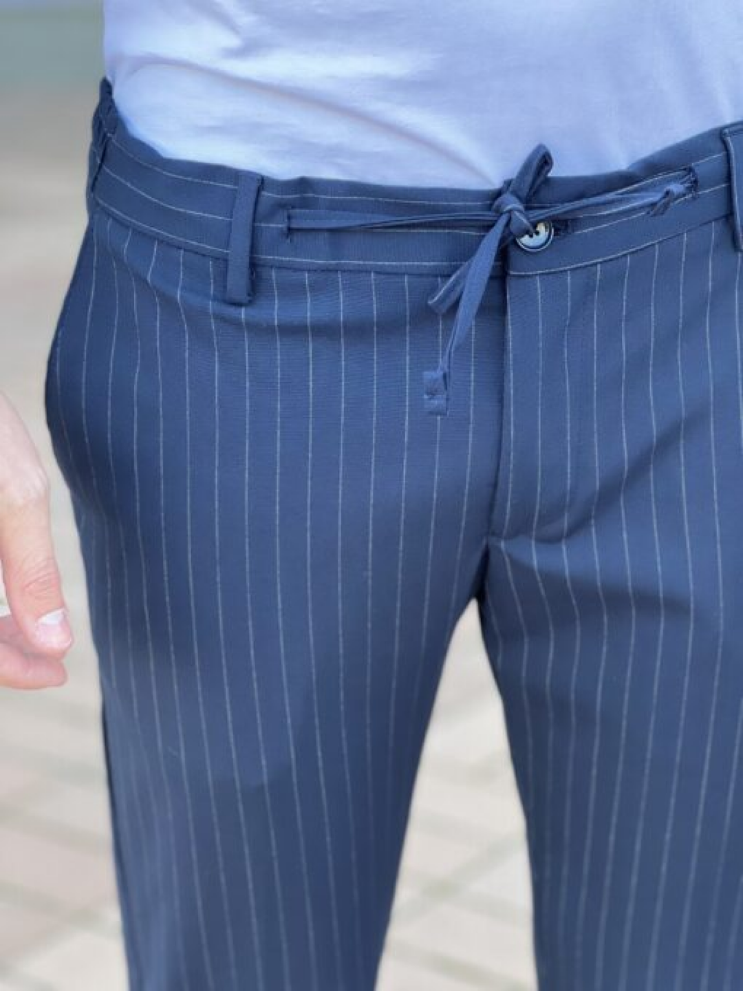 Fashion Men's Suit Pants Stripe Regular Fit Trousers mens event wear