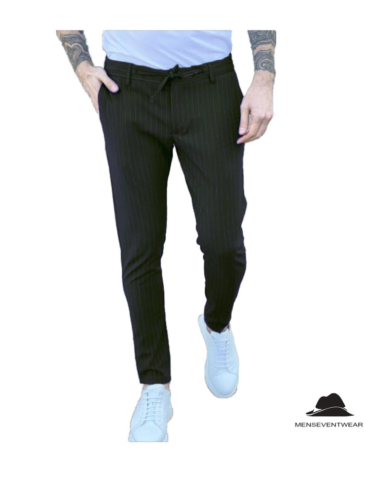 Fashion Men's Suit Pants Stripe Regular Fit Trousers mens event wear