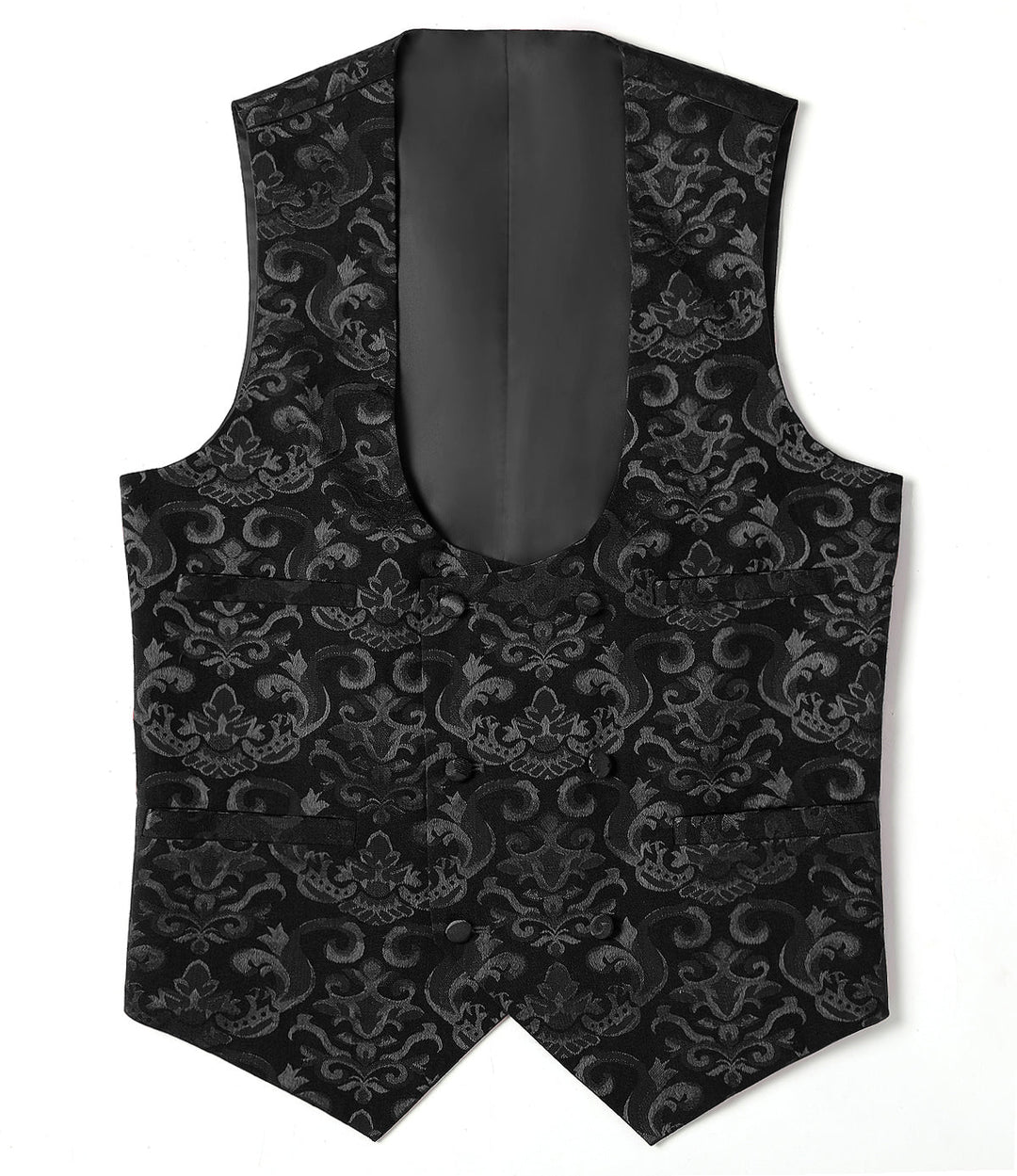 Fashion Men's Suit Vest Regular Fit Patterned U Neck Waistcoat mens event wear