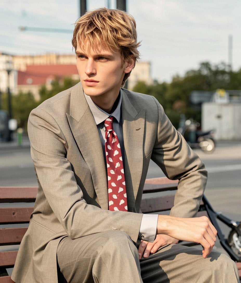 Fashion Men's Suits Slim Fit 3 Pieces Peak Lapel Tuxedos (Blazer + Pant) mens event wear