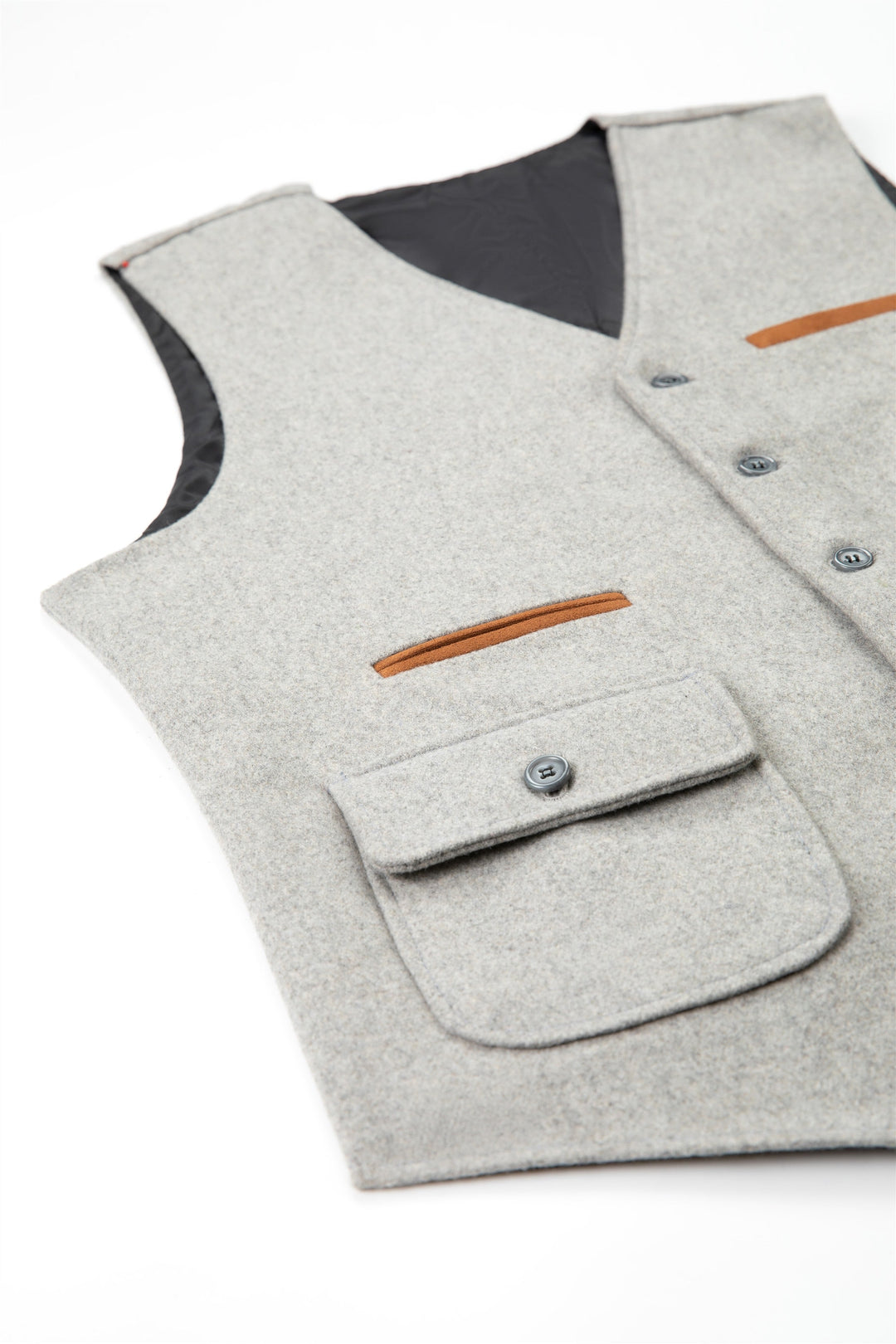 Fashion Mens Regular Fit Tweed V Neck Waistcoat mens event wear