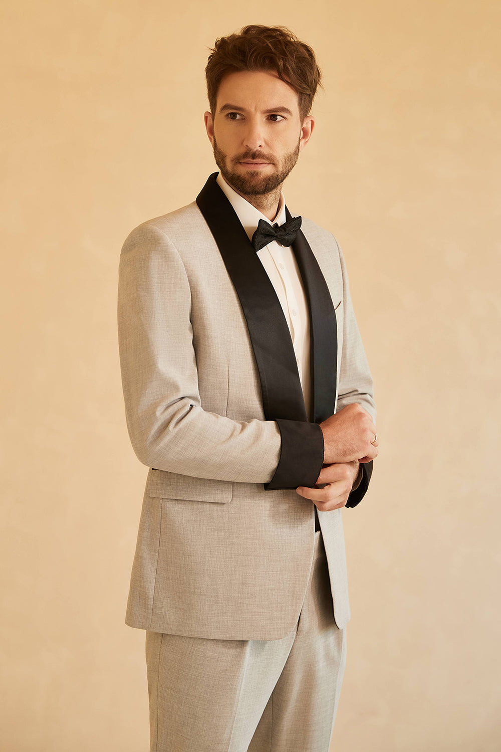 Fashionable Men's 2-piece Suit Shawl Lapel Wedding Suit (Blazer+Pants) mens event wear