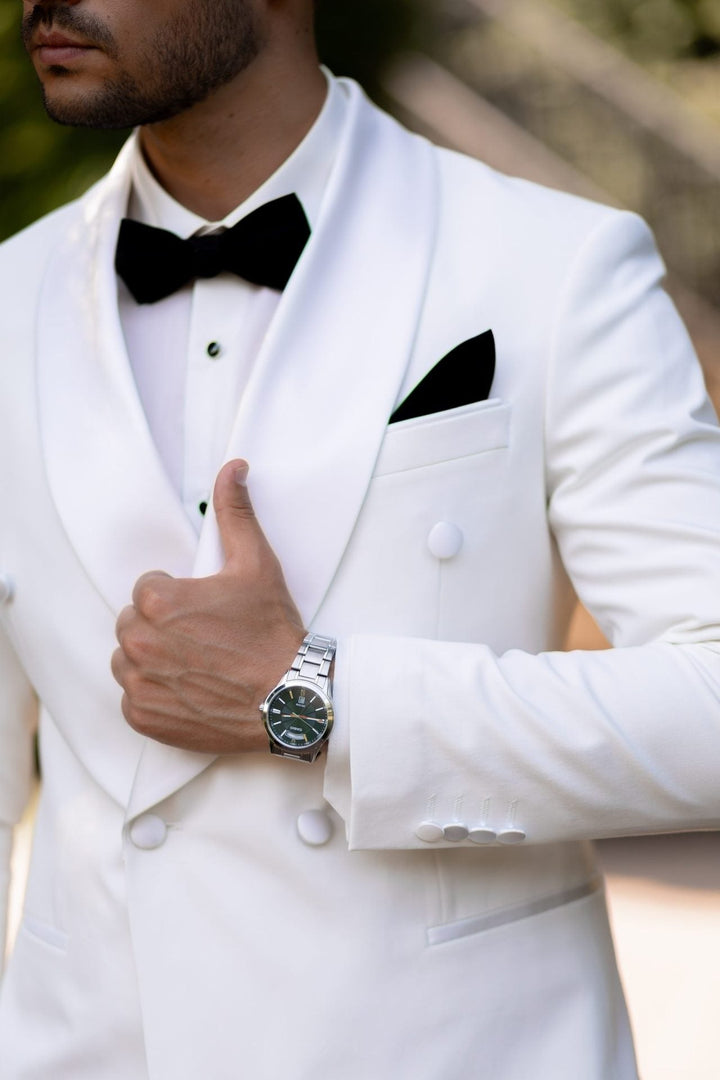 Fashionable Men's 2-piece Suit Shawl Lapel Wedding Suit (Blazer+Pants) mens event wear
