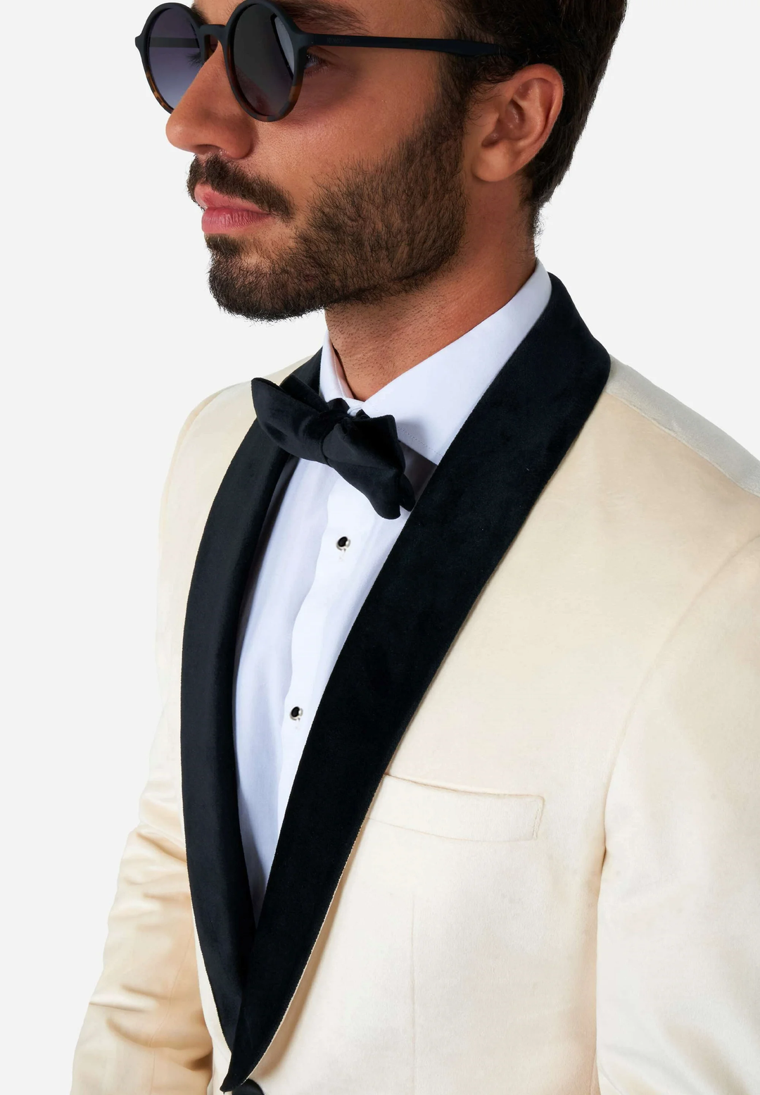Fashionable Men's 2-piece Suit Velvet Shawl Collar Wedding Suit (Blazer+Pants) mens event wear